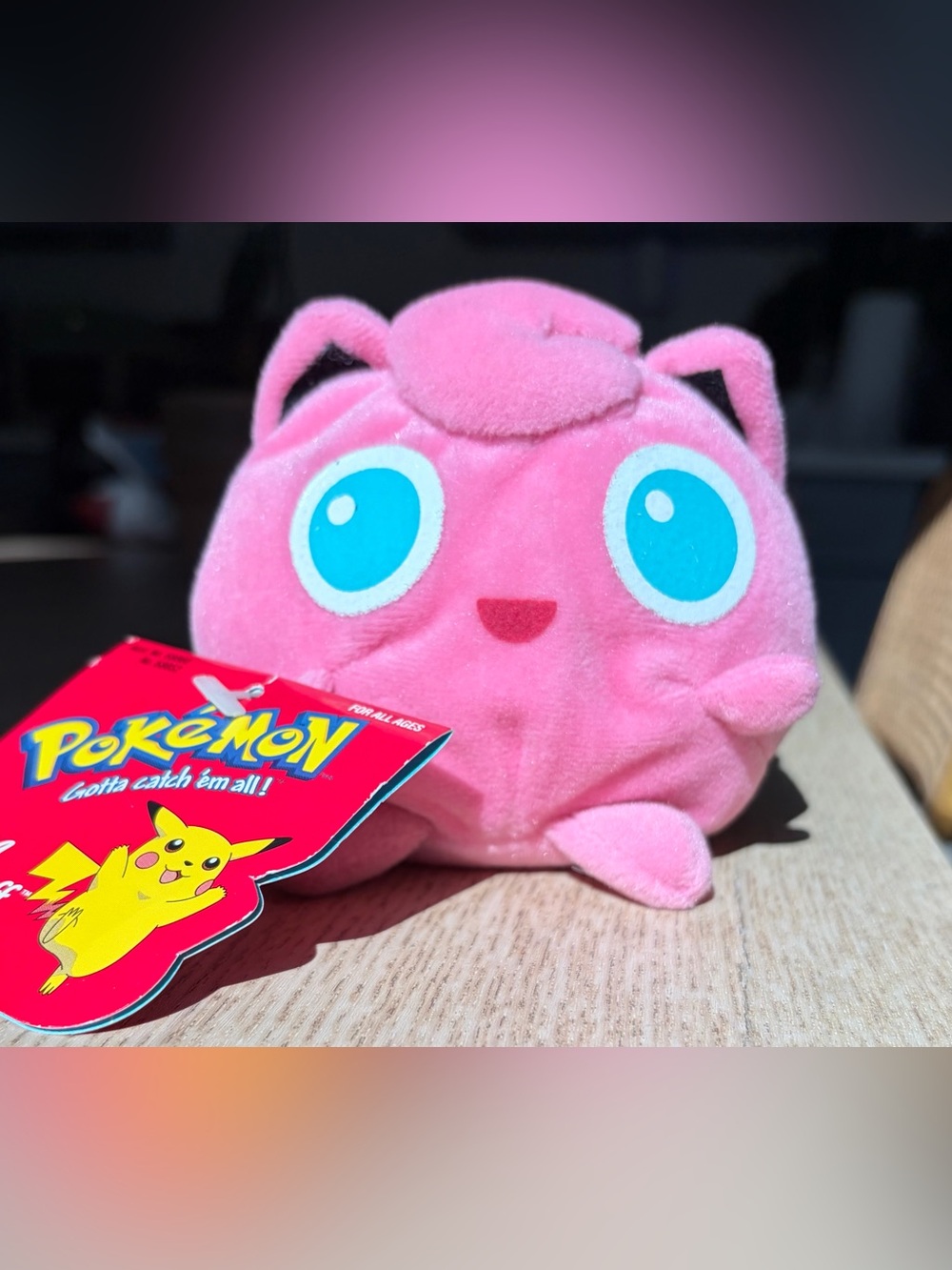 Vintage 90s Pokemon Hasbro x Nintendo Jigglypuff  ~5" Bean Bag Series 1 Plush